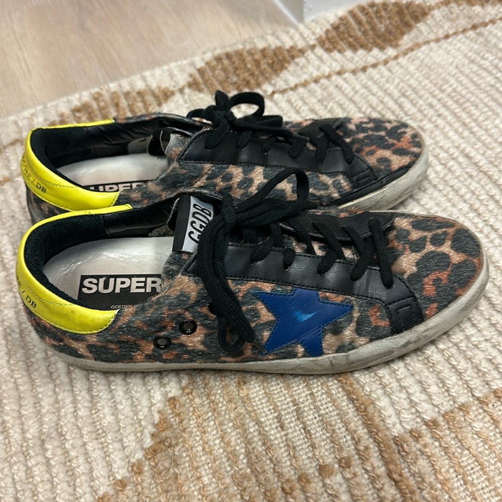 Golden goose superstar size 39 leopard calf hair